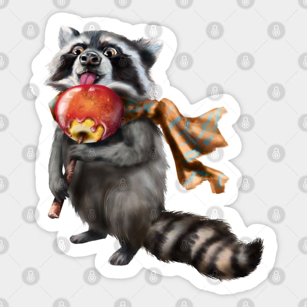 Cute racoon Sticker by Sitenkova